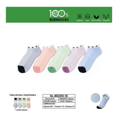 Md2009 Tobillero Traspirante Buensocks