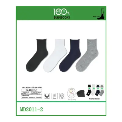 Md2011 Calcetin Media Caña Mujer 35-40 Buen Socks