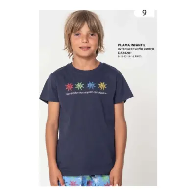 Da24201 Pijama Niño Corto Don Algodón