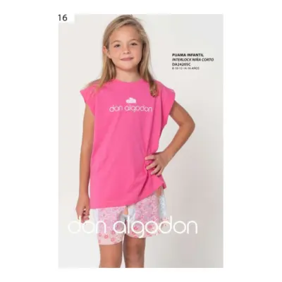 Da24205c Pijama Niña Corto Don Algodón