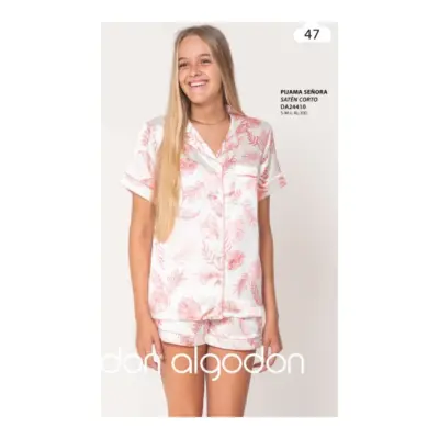 Da24410 Pijama Saten Mujer