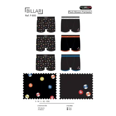 F800 - Boxer Billar Fabianni Pack 2