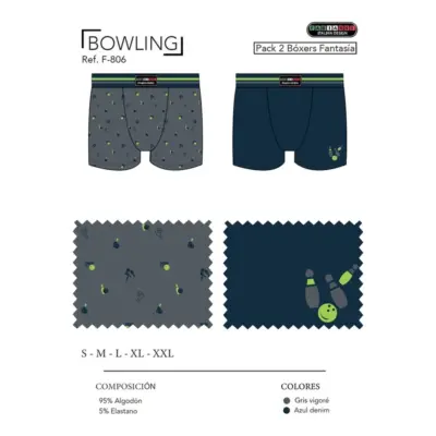 F806 - Boxer Bowling Fabianni Pack 2