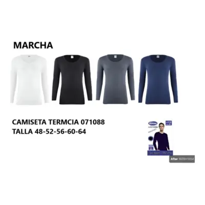 Camiseta Termica Manga Larga Hombre Marcha 071088