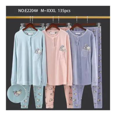 E2204 Pijama Señora Terciopelo