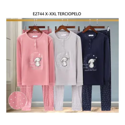 E2744 Pijama Terciopelo