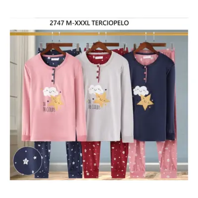 E2747 Pijama Terciopelo