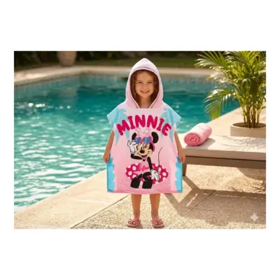 Ez78130 Poncho Playa Microfibra Minnie Sun City