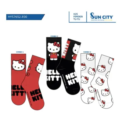 Hy57652 Calcetines Sport Hello Kitty