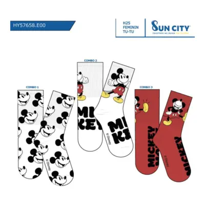 Hy57658 Calcetin Mickey Sun City