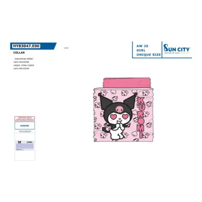 Hy83047 Braga Cuello Niña Kuromi