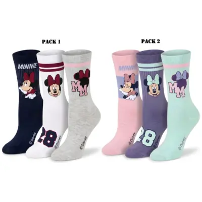 Zh06001 Pack 3 Calcetines Deporte Minnie Sun City