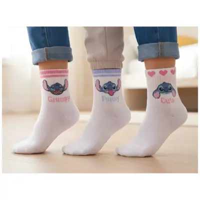 Zh06022 Pack 3 Calcetines Deporte Lilo & Stitch Surtido 1 Su