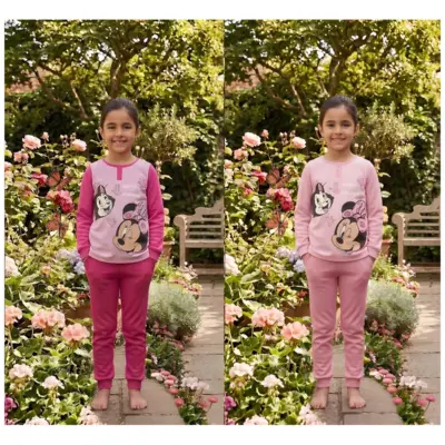 Zh20186 Pijama Largo Interlock Minnie En Caja Sun City