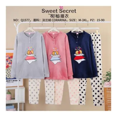 Q1577 Pijama Coralina Mujer