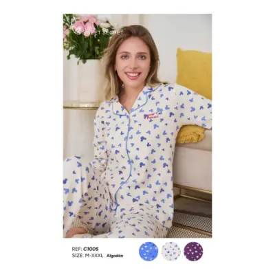 C1005 Pijama Abierto Algodon