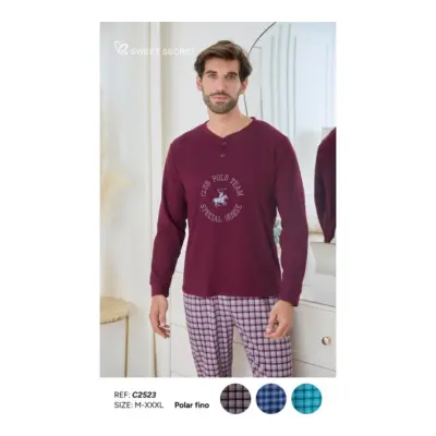 C2523 Pijama Polar Hombre