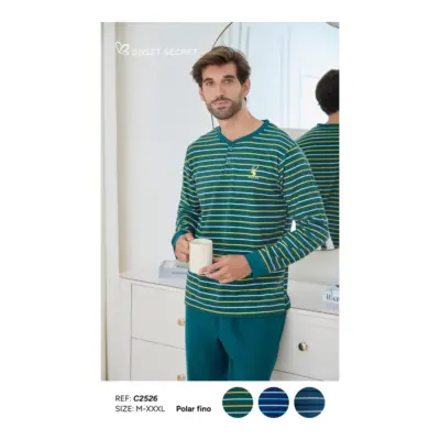 C2526 Pijama Polar Hombre