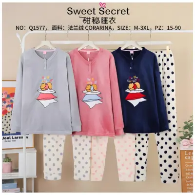 Q1577 Pijama Coralina Mujer