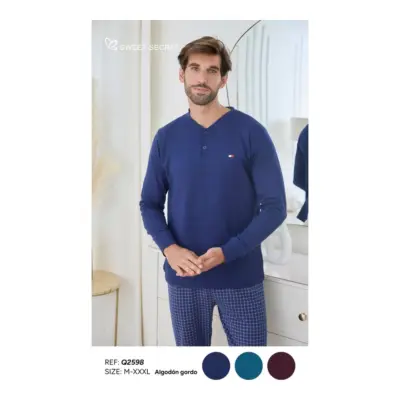 Q2598 Pijama Algodon Hombre