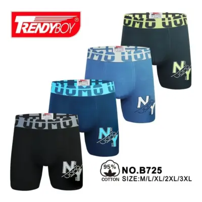 B725 - Boxer Trendy Pata Larga Algodon