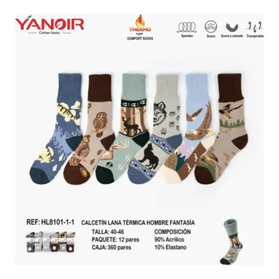 Hl8101 Calcetin Lana Termica 40-46 Yanoir