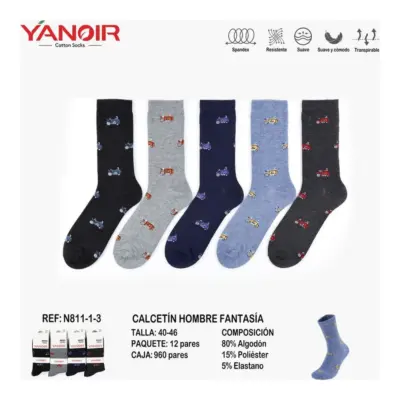 N811 Calcetin Fantasia Hombre
