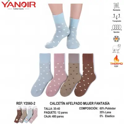 Y2060 Calcetin Termico Felpa