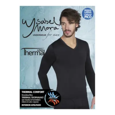 Camiseta Caballero Termal M/L Cuello V Ysabel Mora 70101