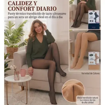 Panty Translucido Termico 900D Yuji 7121